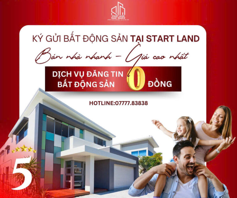 📣 KÝ GỬI BẤT ĐỘNG SẢN TẠI START LAND – BÁN NHÀ NHANH, GIÁ CAO NHẤT! 💥 Bạn đang muốn bán nhà nhưng không biết bắt đầu từ đâu? 💥 Bạn muốn tiếp cận hàng ngàn khách hàng mà không tốn đồng nào để đăng tin? 👉 Start Land mang đến DỊCH VỤ ĐĂNG TIN BẤT ĐỘNG SẢN 0 ĐỒNG, hỗ trợ: ✅ Ký gửi bán nhà – đất hiệu quả ✅ Bán nhanh – giá tốt nhờ đội ngũ chuyên gia giàu kinh nghiệm ✅ Gói ưu đãi đặc biệt cho 1000+ sản phẩm đầu tiên ✅ Tin đăng chất lượng kèm video hấp dẫn, thu hút 30.000+ lượt tiếp cận thực từ khách có nhu cầu 🔥 Đừng để căn nhà của bạn nằm yên thêm ngày nào nữa – Hãy để Start Land giúp bạn bán nhanh, lời cao! 📞 Hotline tư vấn & ký gửi: 07777.83838 #StartLand #KyGuiBatDongSan #BanNhaNhanh #DangTinMienPhi #BatDongSanGiaTot #MuaBanNhaDat #BanNhaGiaCao #BatDongSan #TinDangHapDan #DichVuBatDongSan #BanDatNhanh #NhaDatChinhChu #KyGui0Dong